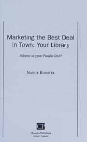 Marketing the best deal in town : your library : where is your purple owl? /