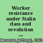 Worker resistance under Stalin class and revolution on the shop floor /