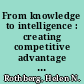 From knowledge to intelligence : creating competitive advantage in the next economy /