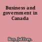 Business and government in Canada