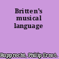 Britten's musical language