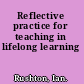 Reflective practice for teaching in lifelong learning