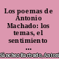 Los poemas de Antonio Machado: los temas, el sentimiento y la expresión