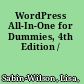 WordPress All-In-One for Dummies, 4th Edition /