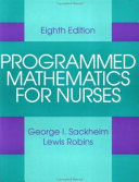 Programmed mathematics for nurses /