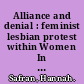 Alliance and denial : feminist lesbian protest within Women In Black /