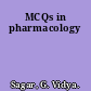 MCQs in pharmacology