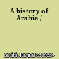 A history of Arabia /