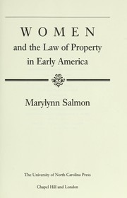 Women and the law of property in early America /