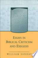 Essays in biblical criticism and exegesis /