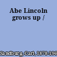 Abe Lincoln grows up /