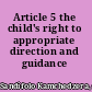 Article 5 the child's right to appropriate direction and guidance /