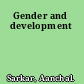 Gender and development