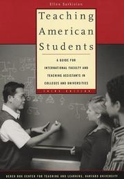 Teaching American students : a guide for international faculty and teaching assistants in colleges and universities /