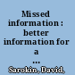 Missed information : better information for a wealthier, fairer, and more sustainable world /