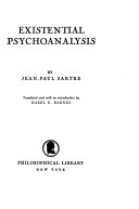 Existential psychoanalysis /