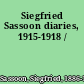 Siegfried Sassoon diaries, 1915-1918 /