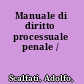 Manuale di diritto processuale penale /