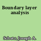 Boundary layer analysis