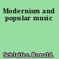 Modernism and popular music