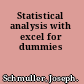 Statistical analysis with excel for dummies