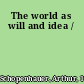 The world as will and idea /
