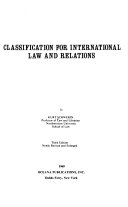 Classification for international law and relations.