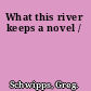 What this river keeps a novel /