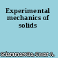 Experimental mechanics of solids