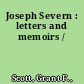 Joseph Severn : letters and memoirs /