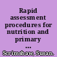 Rapid assessment procedures for nutrition and primary health care : anthropological approaches to improving programme effectiveness /