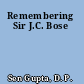 Remembering Sir J.C. Bose