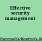 Effective security management