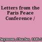 Letters from the Paris Peace Conference /