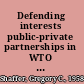 Defending interests public-private partnerships in WTO litigation /
