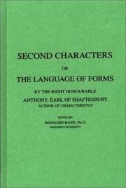 Second characters, or, The language of forms /