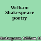 William Shakespeare poetry