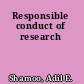 Responsible conduct of research