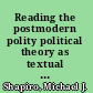 Reading the postmodern polity political theory as textual practice /