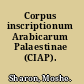 Corpus inscriptionum Arabicarum Palaestinae (CIAP).