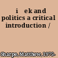 Žižek and politics a critical introduction /