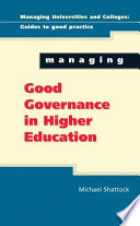 Managing good governance in higher education