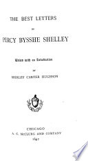 The best letters of Percy Bysshe Shelley /