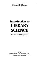 Introduction to library science : basic elements of library service /