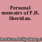 Personal memoirs of P.H. Sheridan.