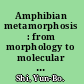 Amphibian metamorphosis : from morphology to molecular biology /