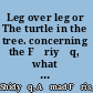 Leg over leg or The turtle in the tree. concerning the Fāriyāq, what manner of creature might he be /