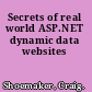 Secrets of real world ASP.NET dynamic data websites