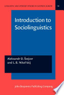 Introduction to sociolinguistics