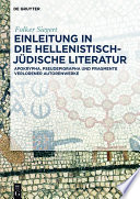 Einleitung in die hellenistisch-jüdische literatur : Apokrypha, Pseudepigrapha und fragmente verlorener autorenwerke /